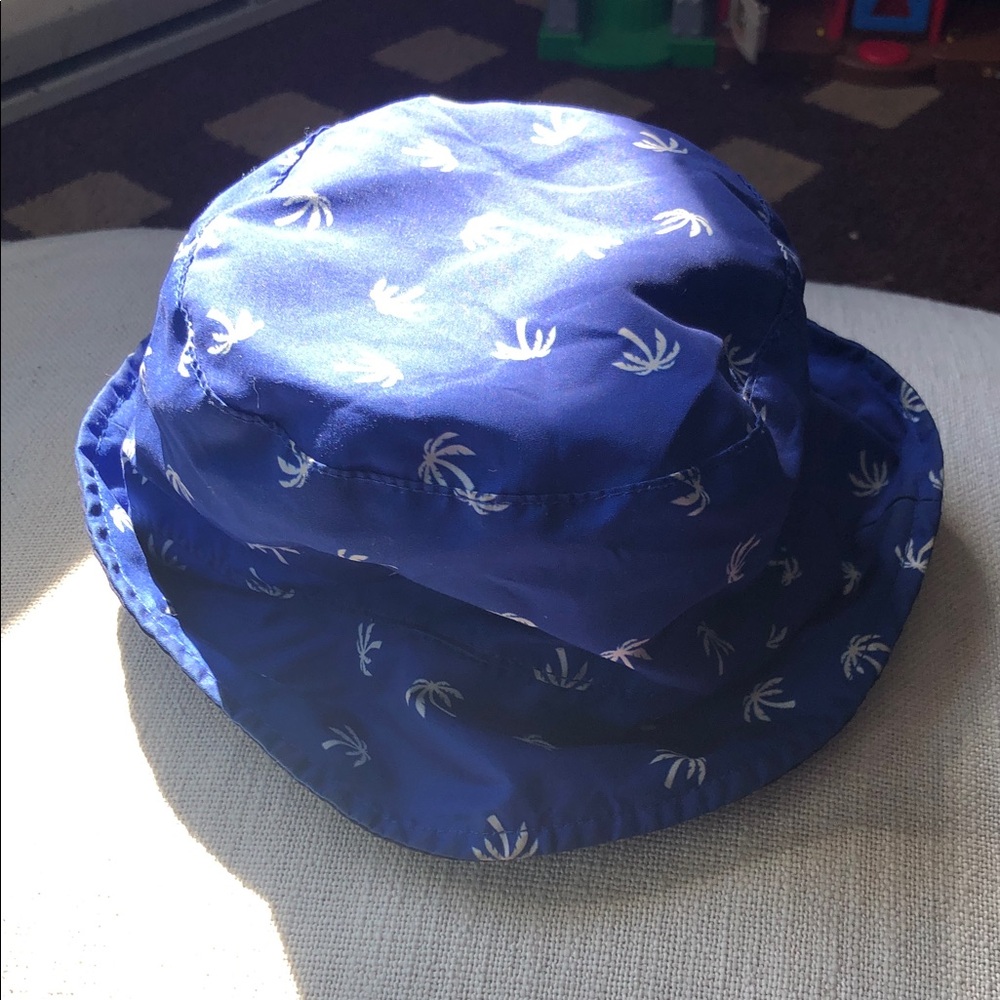 Joe Fresh Navy Blue Palm Print Bucket Hat